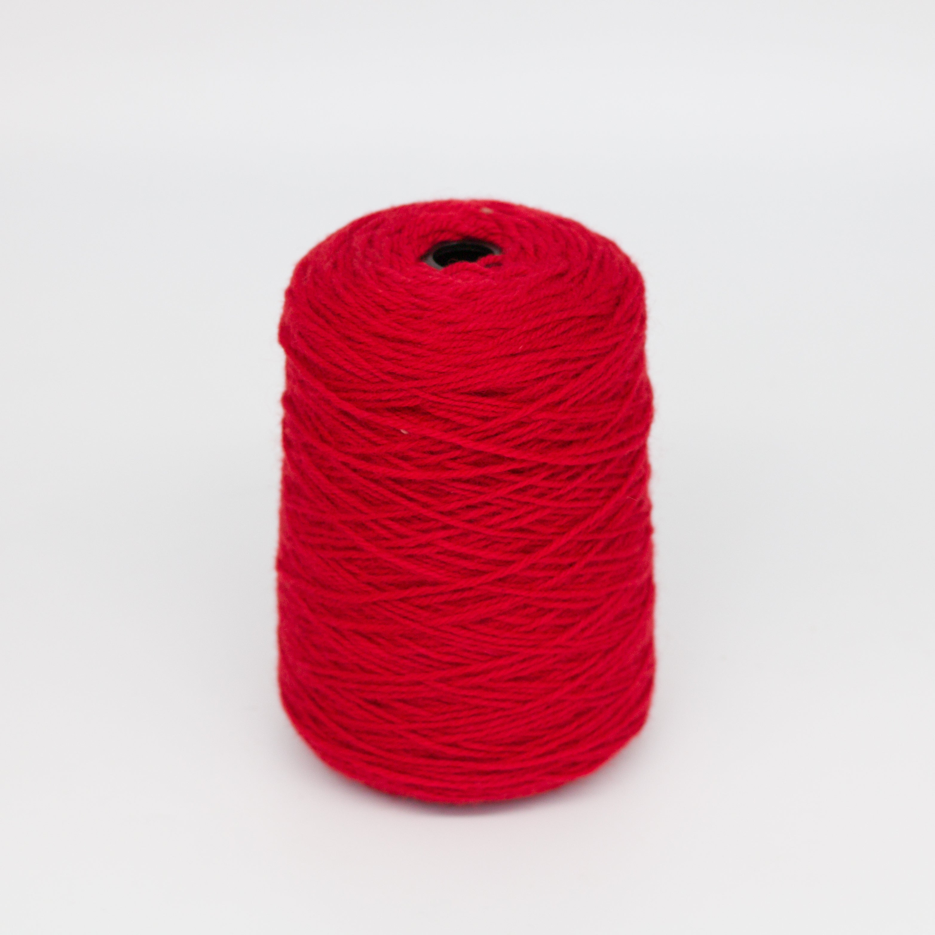 Deep red 100% Wool Tufting Yarn On Cone (2c13)
